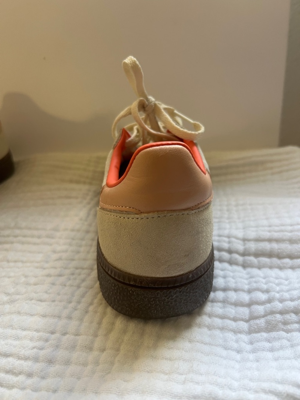 Adidas Handball Spezial Cream and Peach Suede Sneakers - Picture 4 of 7